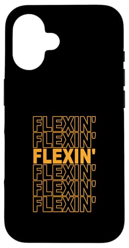 �I�����W�F��Flexin' On Repeat Orange Graphic�B �X�}�z�P�[�X iPhone 16 �p