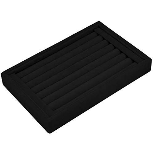 Disino 7 Compartiments Boîtes à Bijoux pour Boucle d'oreille, Boîte de Rangement en Velours pour Présentoirs, Organisateurs de Bijoux Cover