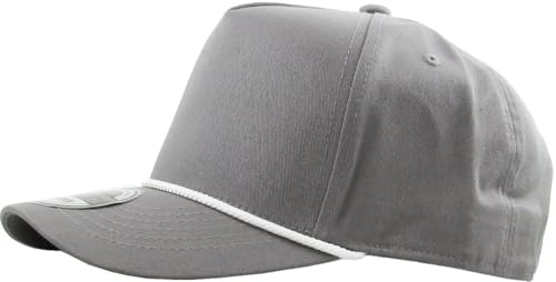 Image of KBETHOS Pro Style 5 Panel Rope Baseball Cap with Adjustable Snapback