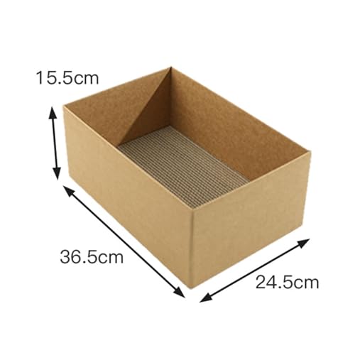 Leefasy Gato scratcher caixa de papel ondulado almofada de risco sofá móveis proteção jogar e escond