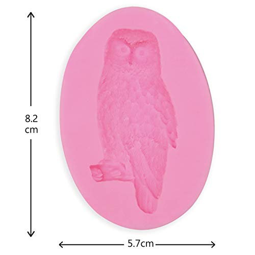 Hengke 2 peças Coruja Antiaderente, Moldes de Silicone, Moldes de Tema Animal para Pudim, Muffin de