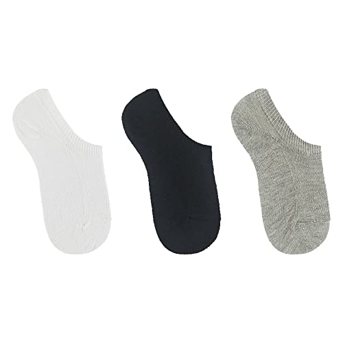 Kit com 3 Meias Esporte, Trifil, Criança Unissex, Branco/Cinza/Preto, 31-34