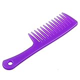Mandalahuang Purple Large Hair Detangling Comb, Wide Tooth Comb, for Curly, Long, Short, Straight Hair