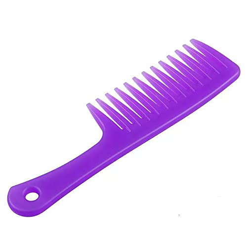 パープルラージヘアデタングリングコーム、ワイドトゥースコーム、カーリーヘア、ロングヘア、ウェットヘア全タイプ用。（Amazon）
