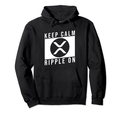 Keep calm and ripple on xrp design pullover hoodie