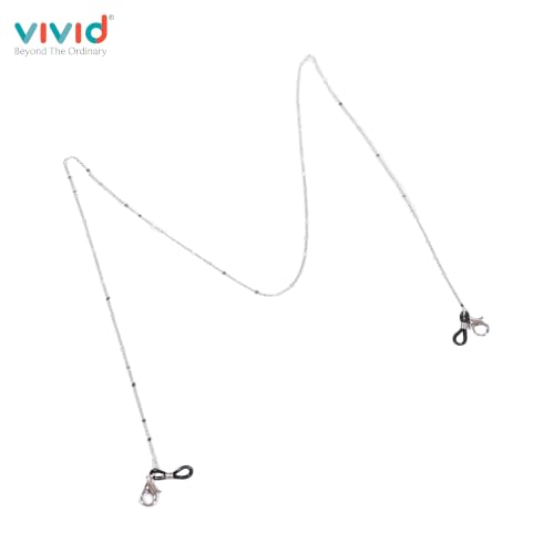 Image of Unisex Specs Holder Hook & Loop Anit Slip Eyewear Lanyard Metal Strap Chain