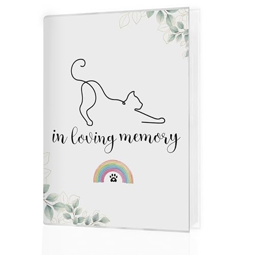 Álbum de fotos conmemorativo para gatos, 4x6, regalo para duelo por pérdida de gato, regalo de simpatía por pérdida de mascota, libro de recuerdos pequeño con 18 bolsillos para 36 fotos miniatura 1