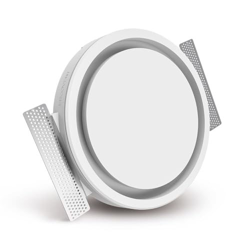 ERGOVENT RONDO-125 - Couvercle Diffuseur de Ventilation 125mm, Valve d'air sans cadre, Grille Aeration Ronde, Design moderne Ventilation Ronde avec Cadre...