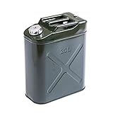 ガソリン携行缶 軽油缶 給油ノズル付き 縦型 消防法適合品 10-30L 燃料タンクフューエルカン 大容量灯油タンク 車載燃料タン 安全ガソリン携行タンク 帯電防止 亜鉛メッキ鋼鈑0.8mm、 (Size : 20L)