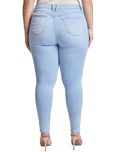 Royalty For Me Womens Women's Plus Size Sustainable Wannabettabutt Mid Rise Skinny Jeans3