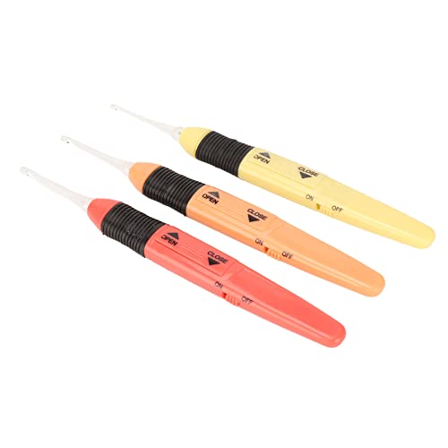 Ganchos de ganchillo LED juego de 3 agujas iluminadas de 2.5 mm a 3.5 mm para tejer suéteres