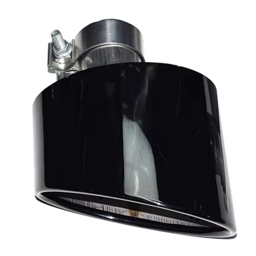 A4用 A5用 A6用 A7用 RS4用 RS5用 RS6用 RS7用 車用排気管 ステンレススチール オーバルマフラーチップ テールパイプ 排気ヘッド 車のテール排気管(Black 1 pcs)