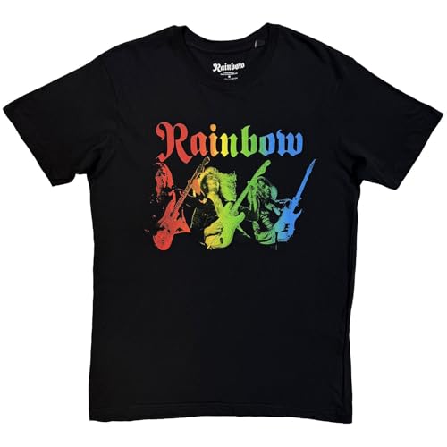 Rock Off officially licensed products Rainbow Three Richies Oficial Camiseta para Hombre (Medium)