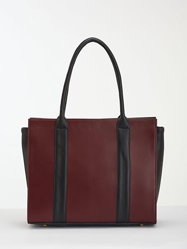 Image of Fargo Amara Vegan Leather Tote Bag for Women | Laptop Compartment, RFID Pockets, YKK Zipper, Large Office Handbag | Shoulder Bag for College & Daily Use | Made in India