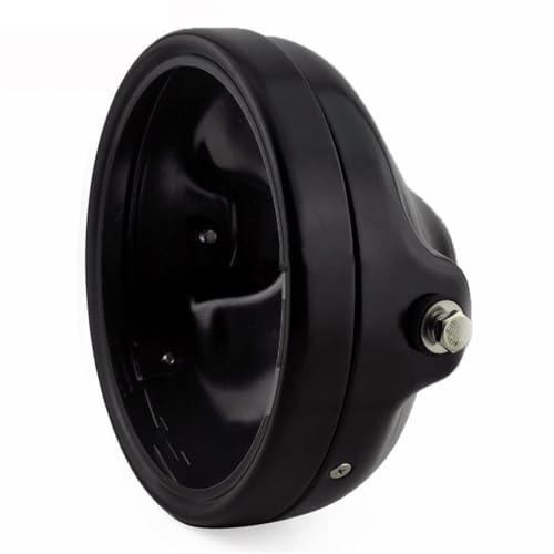Seau pour moto de 7 pouces avec couvercle de boîtier de phare noir