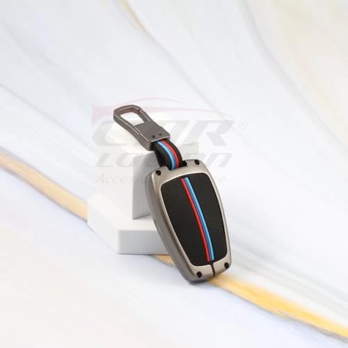 Image of Metal Silicon Keycover for Punch, Harrier, Altroz, Nexon, New Safari, Bolt, Tiago, Tigor - 4 Button Smart Key (Metal Silicon)