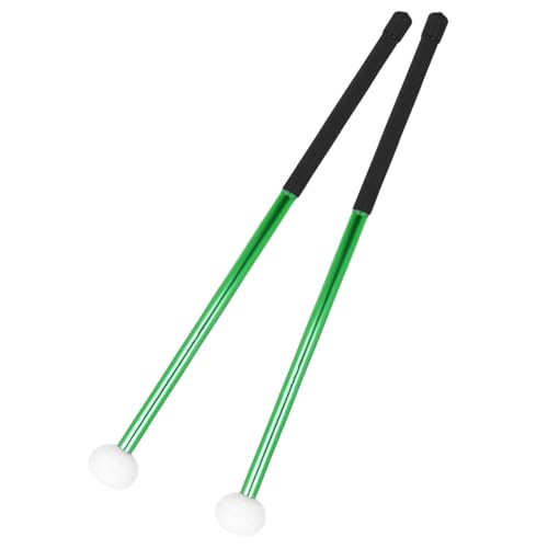 Set de 2 baquetas duales para bombo con cabeza de fieltro verde miniatura 1
