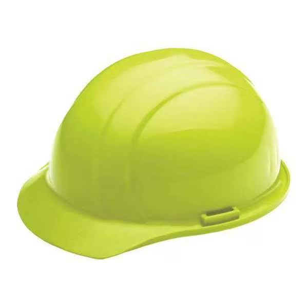 Safety Hat, 4 Point, Hi-Vis, Lime, Mfr: 19760L-A