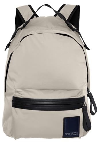 Armani Exchange Milano Edition, Sustainable, Internal Pockets, Mochila para Hombre, Gris Claro, Einheitsgröße