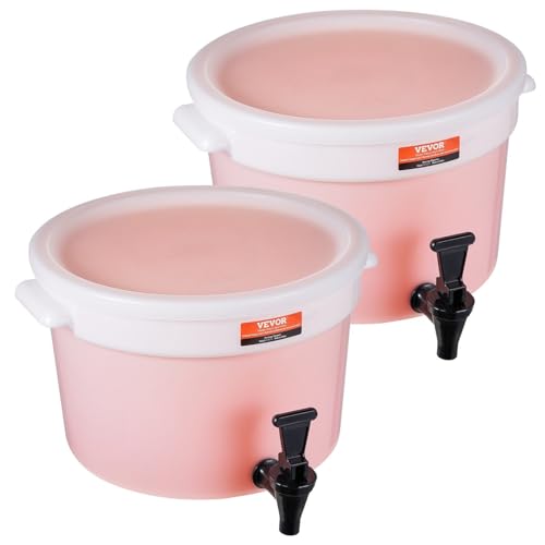 Beverage Dispenser, 3 Gallon Drink Dispensers for Parties, Plastic Juice Dispenser with Spigot and Lid, Iced Tea Lemonade Juice Water Dispenser, for Restaurants, Hotels, Parties, 2 Pack