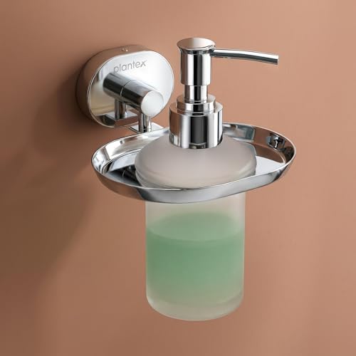 Image of Plantex J4 Stainless Steel Liquid Soap Dispenser /Shampoo Dispenser for Wash Basin /Hand Wash Dispenser Wall Mounted /Bathroom Accessories (Chrome Finish) Onix