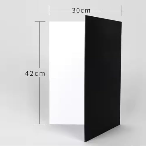 Image of SMILEDRIVE 3-in-1 Photography Reflector Board, Black White Silver, 42x30cm | Foldable Light Diffuser, For Product Photography, Camera Reflector Panel, Still Life & Tabletop Shoots