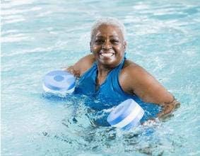 Miniatura 3 de Mancuerna de espuma para ejercicio aeróbico acuático, resistencia a la piscina, barra de mano, equipo de ejercicios para pérdida de peso (juego de 2)