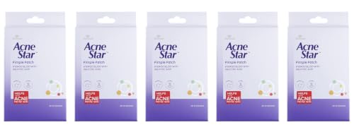 Image of Acnestar Anti-Acne Pimple Patch | Hydrocolloid | Clears Pimples | Invisible Spot Cover | 36 Patches | SLS & Paraben Free, Pack of 5