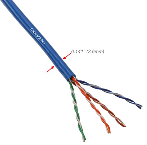 Cable de red CAT6 UTP 250 ft Azul 28 AWG miniatura 2