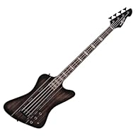 Free Jack Cable and Gig Bag Lightweight and Toneful Paulownia Body Striking Z Shape in Black Finish Maple Bolt On Neck Black Hardware with 2 Humbucker Pickups