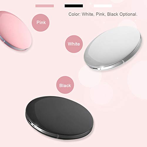 Tomshin 1X / 3X espelho de maquiagem com luz de ampliação luz mini redondo portátil LED espelho de m