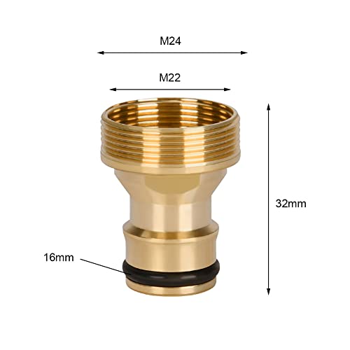 flintronic 2 Stück Universal-Wasserhahnanschluss, Schnellanschluss-Satz, Wasserhahn schlauchanschluss, Universal Armaturenanschluss mit Innengewinde und Außengewinde, für Gartenküche Waschmaschine