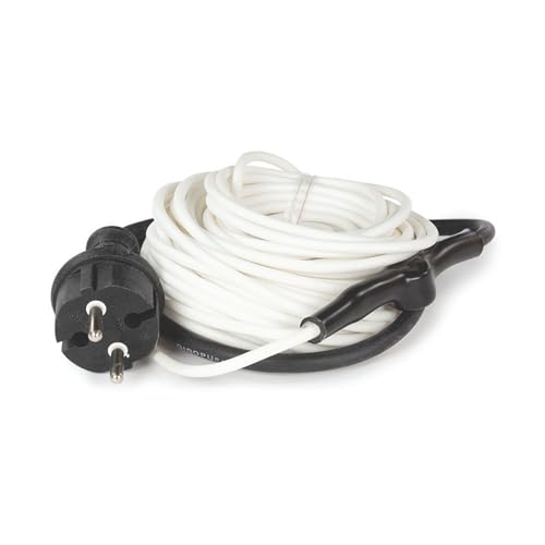 Perel Cordon chauffant antigel pour tuyauterie, avec thermostat, usage intérieur et extérieur, IP68, 12 m