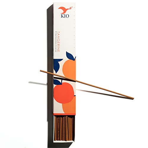 Kio Sandal Wood,Tangerine,White Peach Natural Bambooless Incense Stick Pack Of 3 ,150 Stick ,60 Miniut Burn Time Stick #TOP2