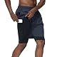 HMIYA 2 in 1 Laufhose Herren Kurz Kompression Sport,Dunkelgrau,XXL