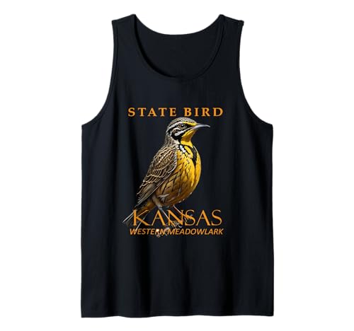 Pájaro del territorio de Kansas La alondra del oeste Camiseta sin Mangas