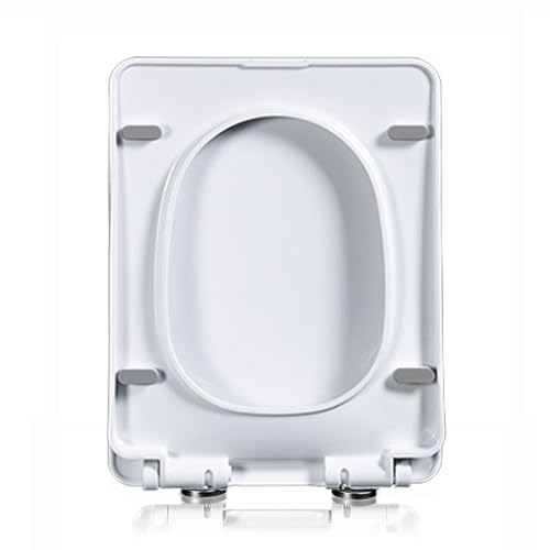 Abattant WC design carré blanc avec fixation par le dessus stable
