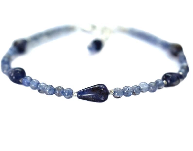 Bracelet en iolite bleue LKBEADS accessoire bohème chic idéal pour sublimer vos tenues d'été