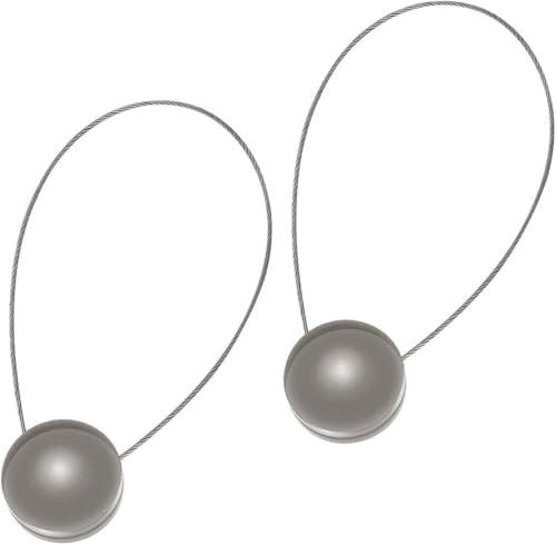LegendTech 2PCS Embrasses de Rideaux, Magnétiques Boucles de Rideaux, Rideaux Clips Oeil de Chat Maison Fenêtre Salle de Séjour Bureau Décoration Gris Foncé