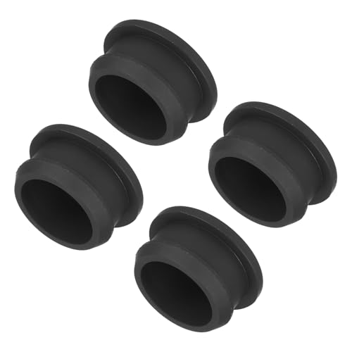 Image of MECCANIXITY Silicone Snap in Locking Hole Plugs,Rubber Panel Seal Cover Flush Type Panel Round for Kitchen Rubber Bulkheads Waterproof Sealing Plugs 26mm /1.02 Inch Diameter Black,Pack of 4