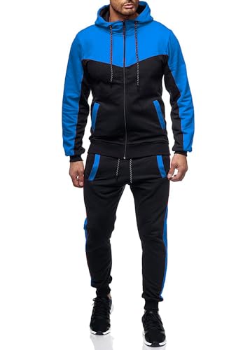 Marine Royal Conjunto de agasalho masculino com zíper completo pa...