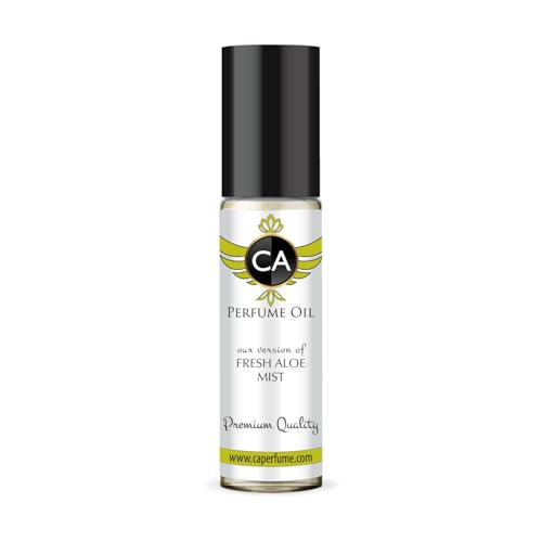 CA Perfume Originals Fresh Aloe Mist Unisex Fragrance Oil Green Scent Long Lasting Perfumes for Women &amp; Men Travel Size TSA Ready Mini Parfum Body Oil Roll-on 0.33 Fl Oz 10ml