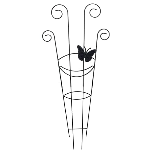 Plant Trellis Outdoor - Durable Metal Frame Support, Vertical Flower Tower Climbing Stand, Elegant Vine Holder Garden Pillar, Rose Clematis Tomato Ivy Cage Stake | for Indoor Patio Wedding Balcony