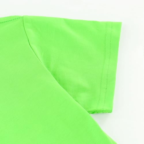 Image of Toddler Kids Short Sleeve Crew Neck T-Shirt Pullover, Loose Fit Casual Basic Tees for Boys Girls 2-8 Years