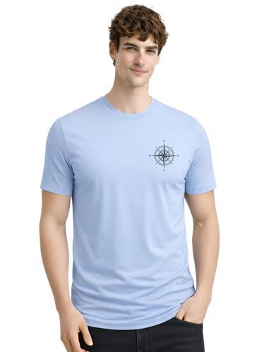 Image of ADRO Mens Printed Cotton T-Shirts Pack of 3 | Regular Fit Graphic Tshirt | Breathable Modern Stylish Casual T Shirt for Travel Gym Daily Lifestyle