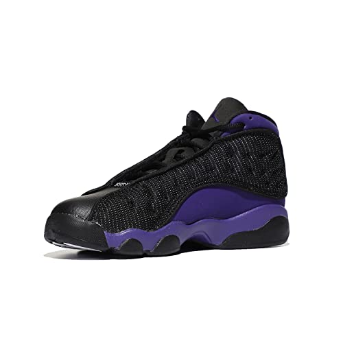 Image of Jordan 13 Retro (Little Kid) Black /Court Purple /White 3 Little Kid M
