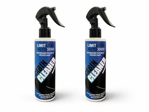 Image of Cabin Cleaner Dashboard Polish & Protectant, Cleans Leather, Plastic, Vinyl & Rubber, 200ml (Pack of 2)