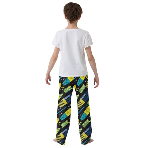 ZZKKO Bright Surf Desks Boys Pants for Kids Jogger Pants with Pockets S-XL3