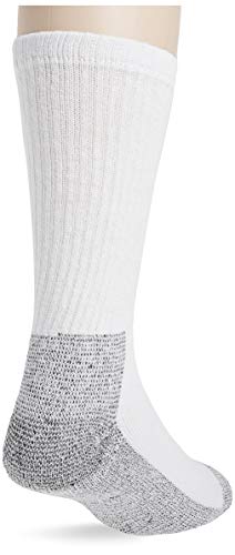 Fruit of the Loom Men's Big and Tall 6 Pack Heavy Duty Reinforced Cushion Full Crew Socks, White Shoe Size: 12-16 - Image 3