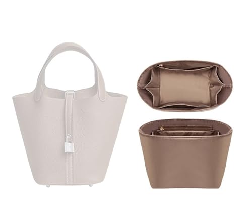 Taschen-Organizer, Nylon, Aufbewahrungstasche, Taschen-Aufbewahrungseinsatz für Hermes Picotin18/22 Handtasche(Gray,Picotin18)